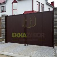 Распашные ворота на винтовых сваях