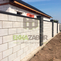 Забор из газоблока